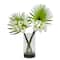 2.2ft. Calla Lily & Fan Palm Artificial Arrangement in Cylinder Glass Vase